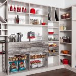 rustic pantry with pull out accessories full view